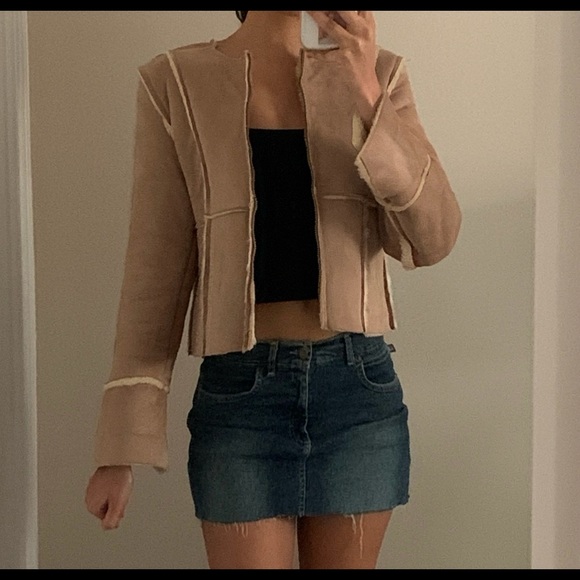 Moda International Tan Suede Coat - Picture 7 of 7